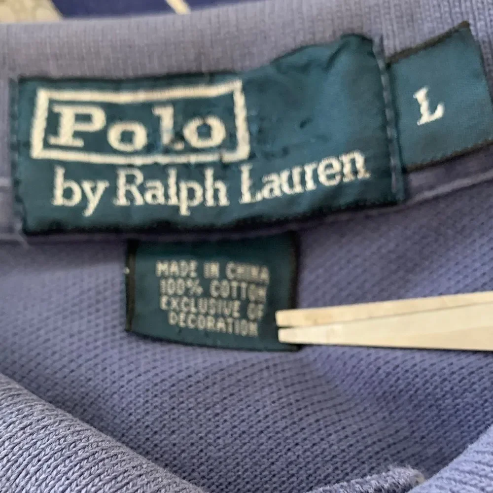 Polo by Ralph Lauren Men's Dark Blue Polo  Shirt Size L